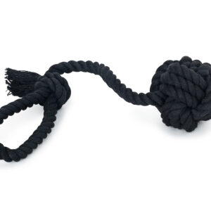 Leksak Repboll med handtag Svart