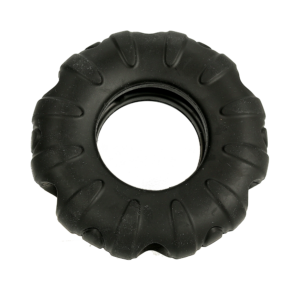 Rough Play Hundleksak Gummi Däck Svart 11cm